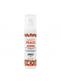 Разогревающее массажное масло Gourmet White Peach Organic с органическими ингредиентами - 50 мл. - Exsens - купить с доставкой в Новокуйбышевске