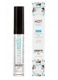 Блеск для губ Hot Kiss Coconut с ароматом кокоса - 7 мл. - Exsens - купить с доставкой в Новокуйбышевске