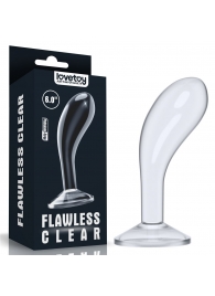Прозрачный стимулятор простаты Flawless Clear Prostate Plug - 15 см. - Lovetoy - в Новокуйбышевске купить с доставкой