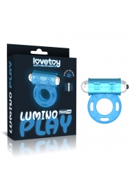 Голубое, светящееся в темноте эрекционное виброкольцо Lumino Play Vibrating Penis Ring - Lovetoy - в Новокуйбышевске купить с доставкой