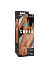 Мастурбатор-вагина цвета карамели Sofia с вибрацией - Blush Novelties - в Новокуйбышевске купить с доставкой