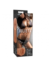 Мастурбатор-вагина цвета карамели Julieta с вибрацией - Blush Novelties - в Новокуйбышевске купить с доставкой