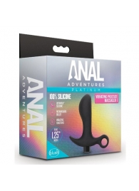 Черный анальный вибратор Silicone Vibrating Prostate Massager 01 - 10,8 см. - Blush Novelties - в Новокуйбышевске купить с доставкой