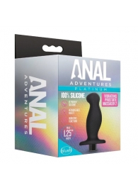 Черный анальный вибромассажёр Silicone Vibrating Prostate Massager 02 - 10,8 см. - Blush Novelties - в Новокуйбышевске купить с доставкой