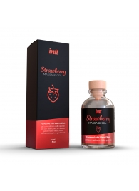 Массажный гель с ароматом клубники Strawberry - 30 мл. - INTT - купить с доставкой в Новокуйбышевске