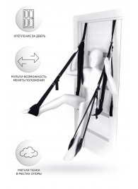 Черные секс-качели на дверь Anonymo №0505 - ToyFa - купить с доставкой в Новокуйбышевске