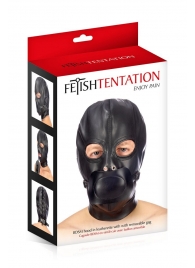 Маска-шлем с прорезями для глаз и регулируемым кляпом - Fetish Tentation - купить с доставкой в Новокуйбышевске