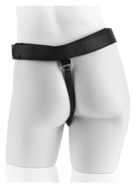 Страпон с телесной насадкой 7  Uncut with Strap on Harness - 18 см. - Pipedream - купить с доставкой в Новокуйбышевске