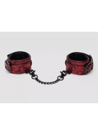 Красно-черные наручники Reversible Faux Leather Wrist Cuffs - Fifty Shades of Grey - купить с доставкой в Новокуйбышевске