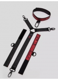 Ошейник с наручниками Reversible Faux Leather Collar and Wrist - Fifty Shades of Grey - купить с доставкой в Новокуйбышевске