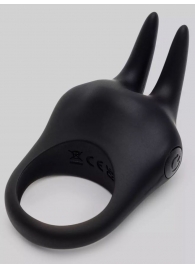 Черное эрекционное виброкольцо Sensation Rechargeable Vibrating Rabbit Love Ring - Fifty Shades of Grey - в Новокуйбышевске купить с доставкой