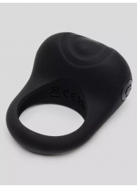 Черное эрекционное виброкольцо Sensation Rechargeable Vibrating Love Ring - Fifty Shades of Grey - в Новокуйбышевске купить с доставкой
