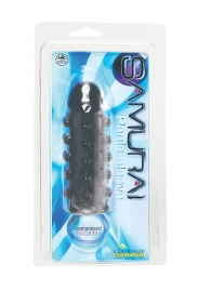 Дымчатая стимулирующая насадка с закрытой головкой SAMURAI PENIS SLEEVE BLACK - 14,5 см. - NMC - в Новокуйбышевске купить с доставкой