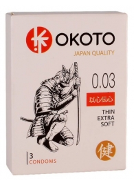 Тонкие презервативы OKOTO Thin Extra Soft - 3 шт. - Sitabella - купить с доставкой в Новокуйбышевске