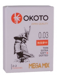 Набор из 4 презервативов OKOTO MegaMIX - Sitabella - купить с доставкой в Новокуйбышевске