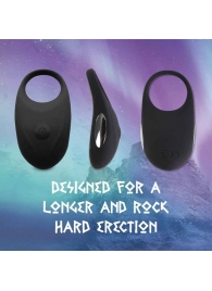 Черное эрекционное виброкольцо Thor Cockring - FeelzToys - в Новокуйбышевске купить с доставкой