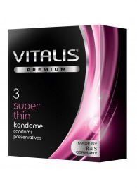 Ультратонкие презервативы VITALIS PREMIUM super thin - 3 шт. - Vitalis - купить с доставкой в Новокуйбышевске