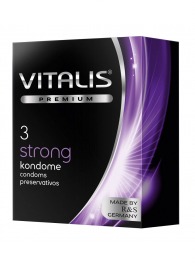 Презервативы с утолщенной стенкой VITALIS PREMIUM strong - 3 шт. - Vitalis - купить с доставкой в Новокуйбышевске