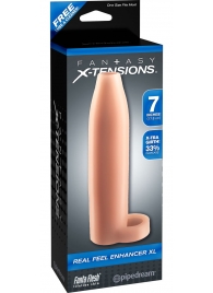 Телесная насадка Real Feel Enhancer XL - 17 см. - Pipedream - в Новокуйбышевске купить с доставкой