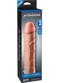 Телесная насадка Fantasy X-tensions Perfect 2  Extension - 20,3 см. - Pipedream - в Новокуйбышевске купить с доставкой