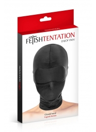 Сплошная маска-шлем с имитацией повязки для глаз - Fetish Tentation - купить с доставкой в Новокуйбышевске