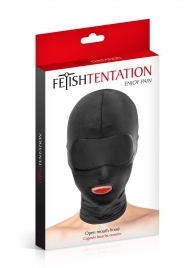 Сплошная маска на голову с прорезью для рта - Fetish Tentation - купить с доставкой в Новокуйбышевске