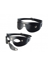 Черная кожаная маска  Новичок - Sitabella - купить с доставкой в Новокуйбышевске