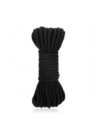 Черная хлопковая веревка для связывания Bondage Rope - 10 м. - Lux Fetish - купить с доставкой в Новокуйбышевске