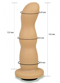 Телесная рельефная насадка Harness - 14,2 см. - LOVETOY (А-Полимер) - купить с доставкой в Новокуйбышевске