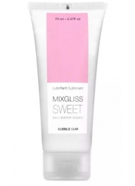 Смазка на водной основе Mixgliss Sweet с ароматом бабл-гам - 70 мл. - Mixgliss - купить с доставкой в Новокуйбышевске
