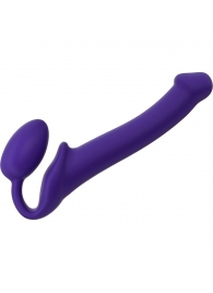 Фиолетовый безремневой страпон Silicone Bendable Strap-On - size M - Strap-on-me - купить с доставкой в Новокуйбышевске