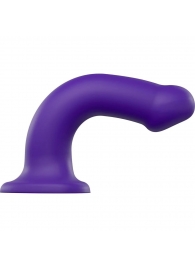 Фиолетовый фаллоимитатор-насадка Strap-On-Me Dildo Dual Density size L - 19 см. - Strap-on-me - купить с доставкой в Новокуйбышевске