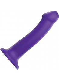 Фиолетовый фаллоимитатор-насадка Strap-On-Me Dildo Dual Density size L - 19 см. - Strap-on-me - купить с доставкой в Новокуйбышевске