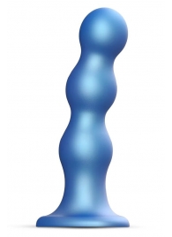 Голубая насадка Strap-On-Me Dildo Plug Balls size S - Strap-on-me - купить с доставкой в Новокуйбышевске