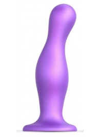 Фиолетовая насадка Strap-On-Me Dildo Plug Curvy size L - Strap-on-me - купить с доставкой в Новокуйбышевске