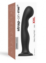 Черная насадка Strap-On-Me Dildo Plug P G size XXL - Strap-on-me - купить с доставкой в Новокуйбышевске