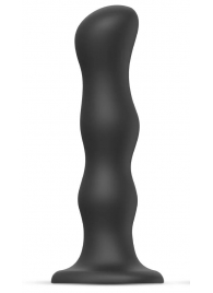 Черная насадка Strap-On-Me Dildo Geisha Balls size M - Strap-on-me - купить с доставкой в Новокуйбышевске