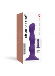 Фиолетовая насадка Strap-On-Me Dildo Geisha Balls size XL - Strap-on-me - купить с доставкой в Новокуйбышевске