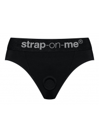 Черные трусики для насадок Heroine Lingerie Harness - size S - Strap-on-me - купить с доставкой в Новокуйбышевске