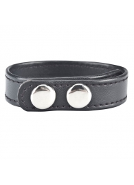 Кольцо на пенис SNAP COCK RING из искусственной кожи на клепках - BlueLine - в Новокуйбышевске купить с доставкой