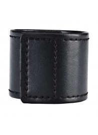 Хомут-утяжка для мошонки из искусственной кожи на липучке VELCRO BALL STRETCHER- 4 см. - BlueLine - в Новокуйбышевске купить с доставкой
