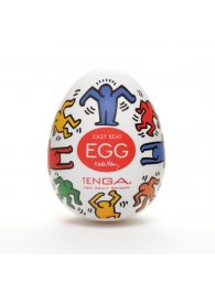 Мастурбатор-яйцо Keith Haring EGG DANCE - Tenga - в Новокуйбышевске купить с доставкой