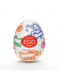 Мастурбатор-яйцо Keith Haring EGG STREET - Tenga - в Новокуйбышевске купить с доставкой