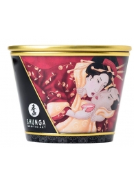 Массажная  свеча Sparkling Strawberry Wine с ароматом клубничного вина - 170 мл. - Shunga - купить с доставкой в Новокуйбышевске