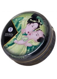 Массажная свеча Exotic Green Tea с ароматом зелёного чая - 30 мл. - Shunga - купить с доставкой в Новокуйбышевске