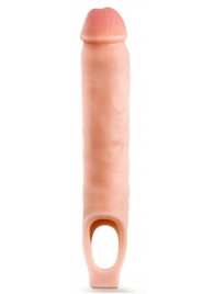 Телесная насадка-удлинитель 11.5 Inch Silicone Cock Sheath Penis Extender - 29,2 см. - Blush Novelties - в Новокуйбышевске купить с доставкой