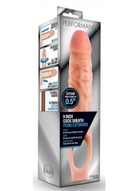 Телесная насадка на пенис 9 Inch Cock Sheath Extender - 22,2 см. - Blush Novelties - в Новокуйбышевске купить с доставкой