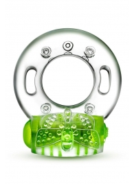 Зеленое эрекционное виброкольцо Arouser Vibrating C-Ring - Blush Novelties - в Новокуйбышевске купить с доставкой