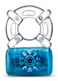 Синее эрекционное виброкольцо Pleaser Rechargeable C-Ring - Blush Novelties - в Новокуйбышевске купить с доставкой