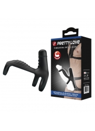 Черная вибронасадка на пенис Vibrating Penis Sling - Baile - в Новокуйбышевске купить с доставкой
